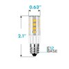 Luxrite T4 LED Light Bulbs 4.2W (40W Equivalent) 500LM 3000K Soft White Dimmable E12 Candelabra Base 6-Pack LR24650-6PK